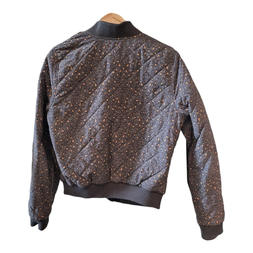 Obey reversible bomber jacket leapord print chest logo - Picture 4 of 8